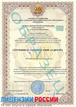 Образец сертификата соответствия аудитора Канаш Сертификат ISO 13485